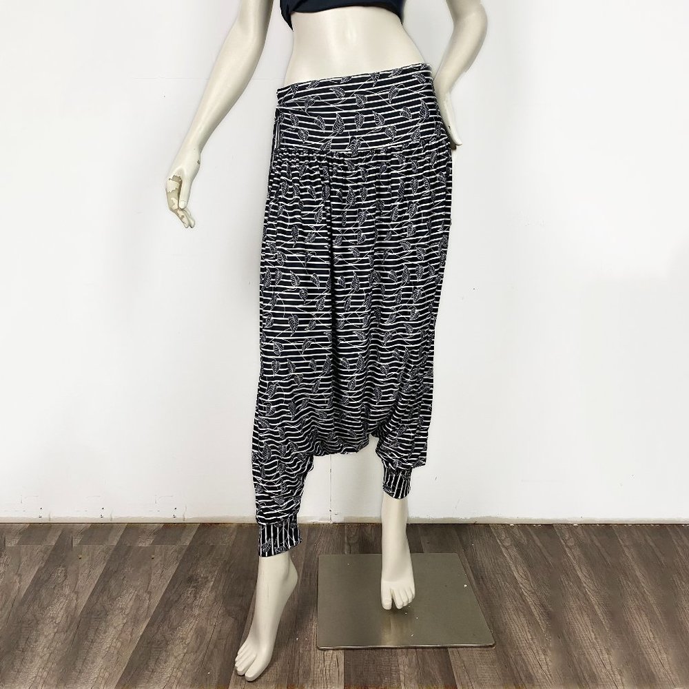 Boho Beach Wide Harem Pants Ethnic Gypsy Hippiestyle Cotton Retro With Pockets